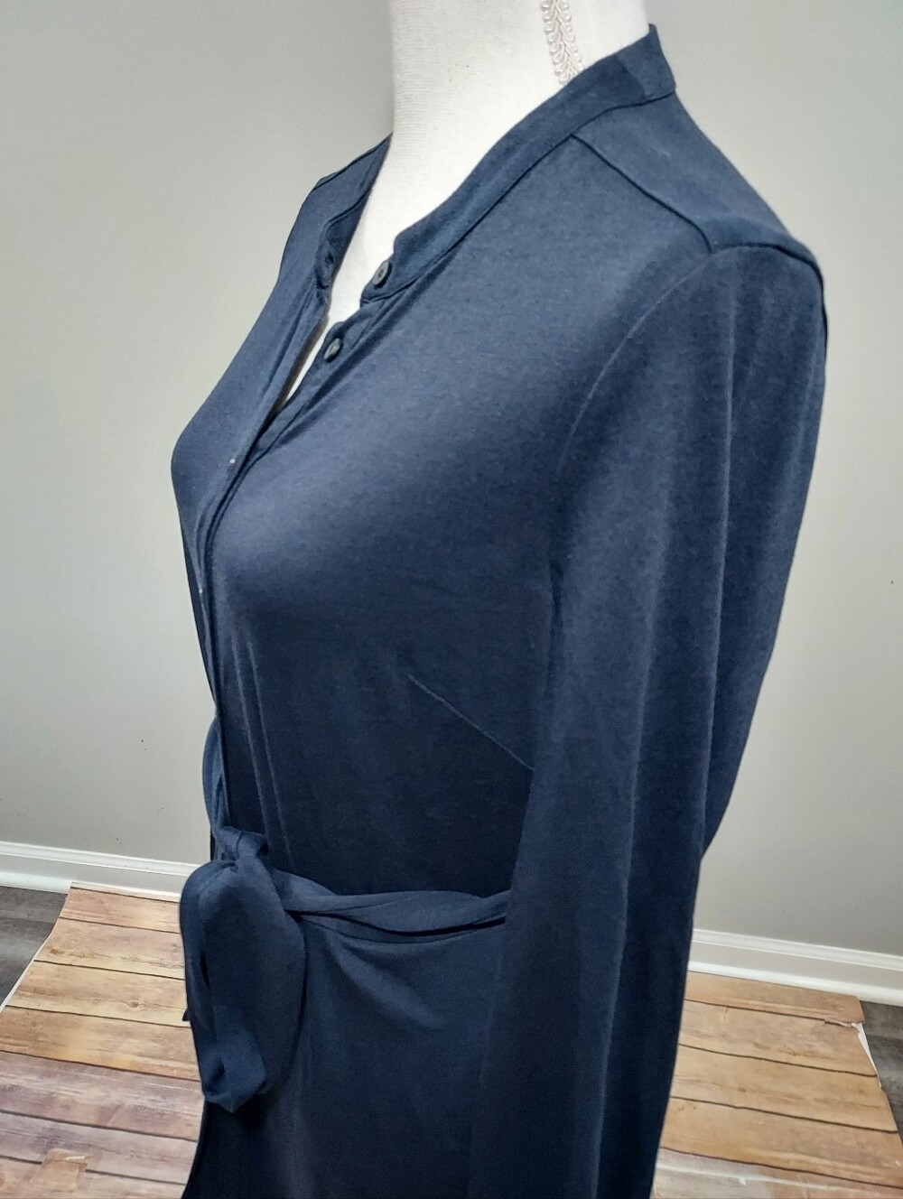 Boden Navy Julia Shirt Dress with Tie Waist 8 - Picture 5 of 14